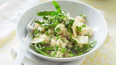 Recipe: <a href="http://kitchen.nine.com.au/2016/05/16/13/50/nostir-spring-pea-risotto" target="_top">No-stir spring pea risotto</a>