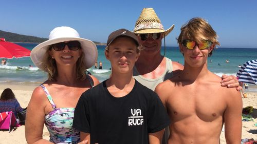 Brody Hurst (far right) with his family.