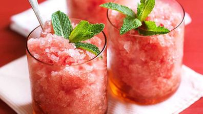 Watermelon and mint granita