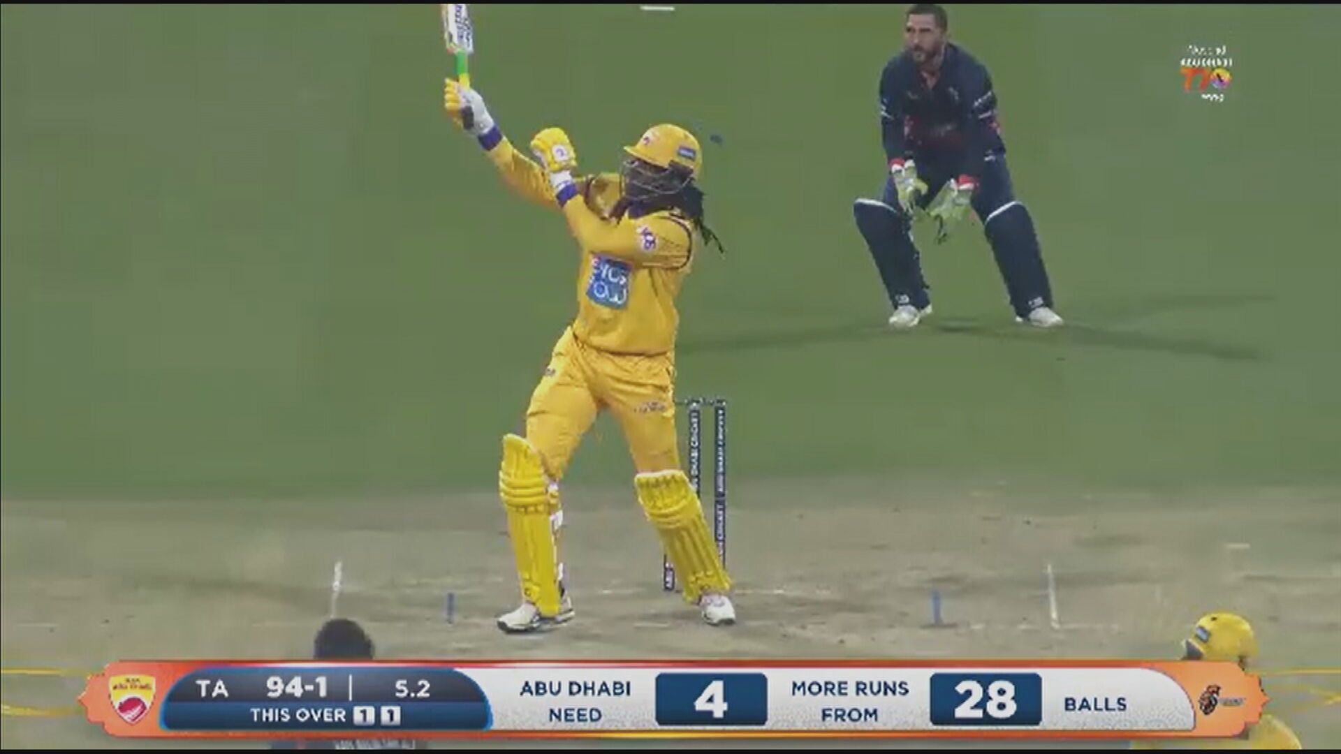 Chris Gayle goes bang.