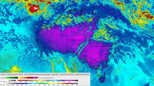 A lot of the country is expecting temperatures from 25C to the mid 30s this week. (BoM)