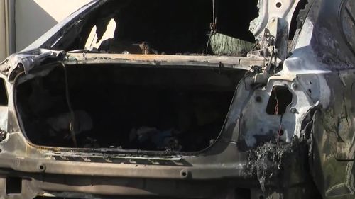 single mother's car torched