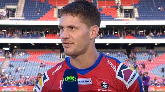 Newcastle captain Kalyn Ponga speaks to Fox League after the loss to Melbourne.