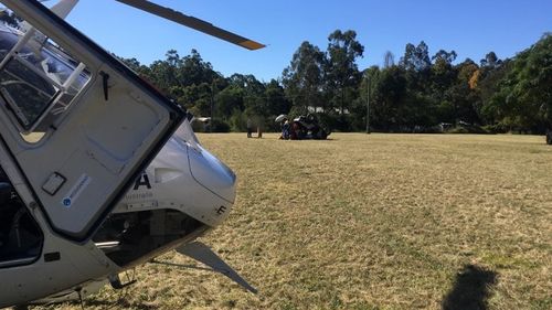 CareFlight at the scene on a private property in Upper Colo.