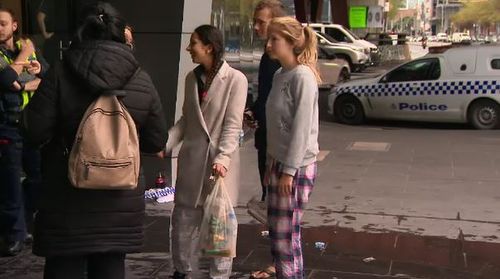 Guests have been left on the street with nothing but wet clothes. Picture: 9NEWS