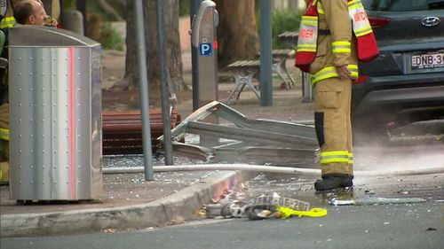 Firefighters arrived on the scene to see a man run into the middle of the road, on fire.