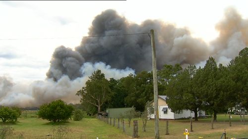 The fire is moving in an easterly direction. (9NEWS)
