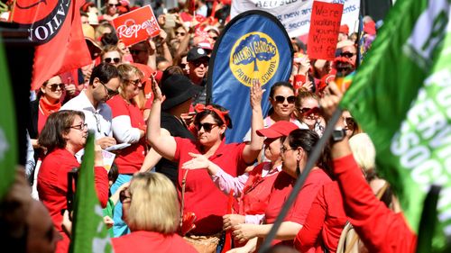 Teachers are striking over better pay and conditions.