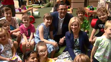 Daniel and Catherine Andrews at the State Library today. (9NEWS)