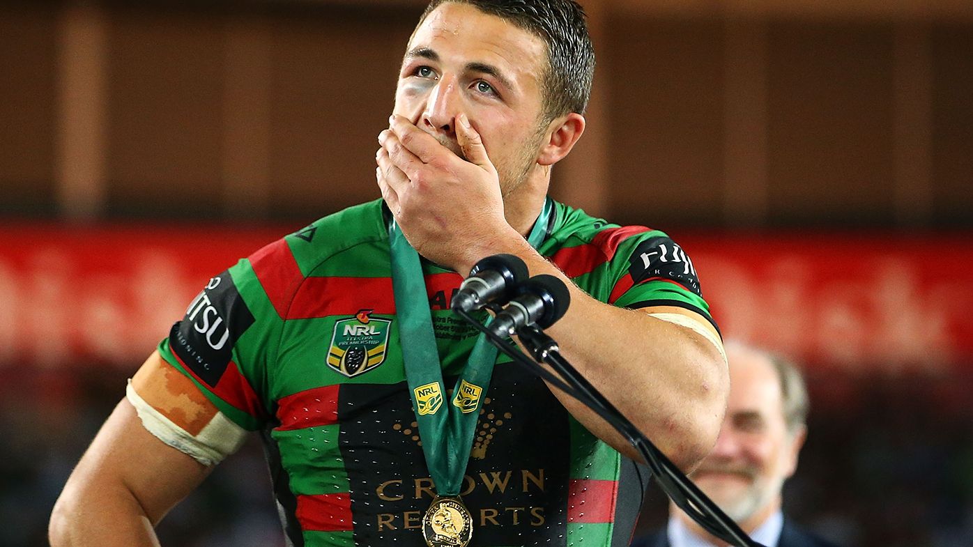 Sam Burgess won the Clive Churchill Medal in South Sydney&#x27;s 2014 premiership victory.