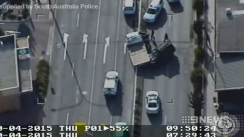 Stolen truck smashes into cars during SA police chase