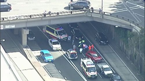 Major delays after man injured near Sydney Harbour Tunnel exit