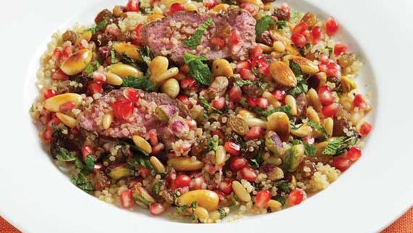 Rena Patten's lamb with pomegranate, mint and nuts