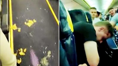 Ryanair 'flight from hell': passengers filmed vomiting in the aisles