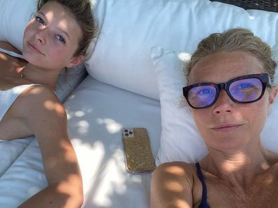 Gwyneth Paltrow and daughter Apple Martin in an Instagram selfie