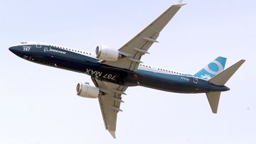 A Boeing 737 MAX 9 airplane performs a demonstration flight at the Paris Air Show in Le Bourget, east of Paris, France, June 20, 2017.  