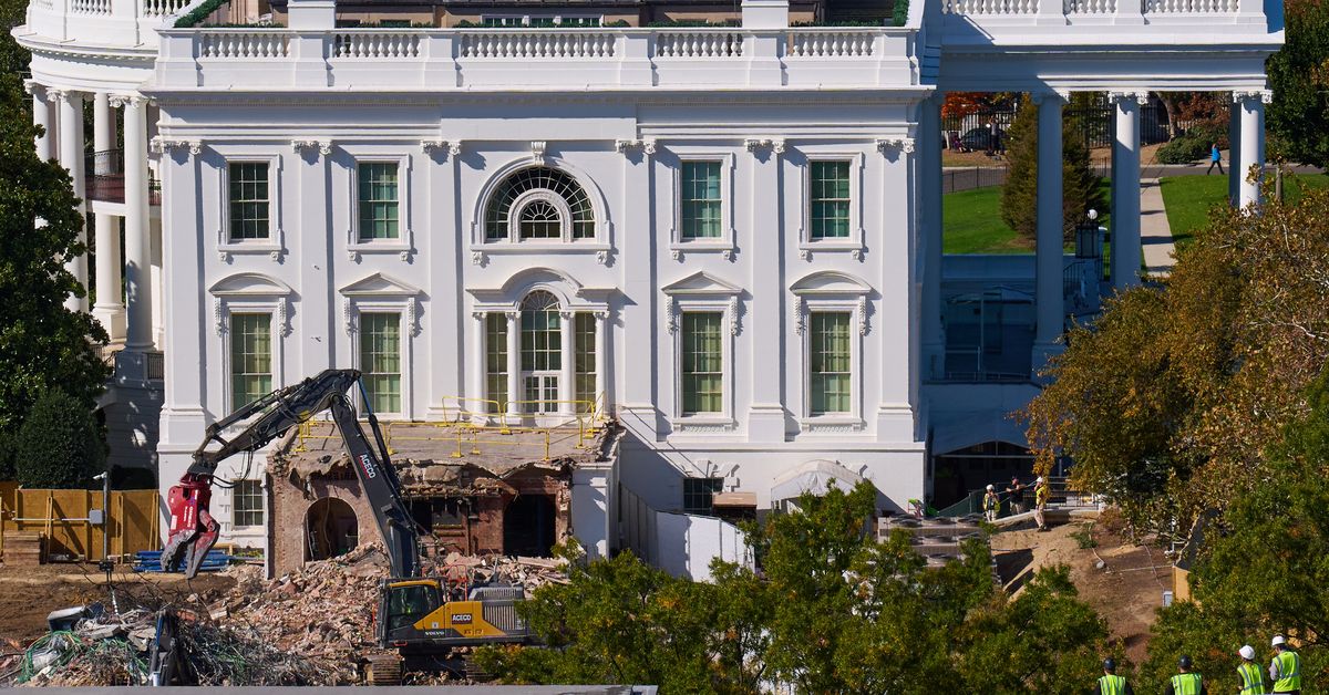 Trump tears down nearly all of White House East Wing for new ballroom
