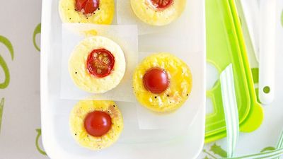 Recipe: <a href="http://kitchen.nine.com.au/2016/05/16/17/36/mini-ham-cheese-and-tomato-frittatas" target="_top">Mini ham, cheese and tomato frittatas</a>