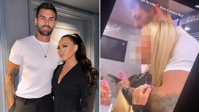 Love Island UK star Adam Collard denies 'cheating' on girlfriend Paige Thorne after a video of him with is arm around a mystery female went viral 