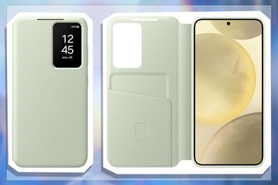 9PR: Samsung Smart View Wallet Case for Samsung Galaxy S24, Light Green