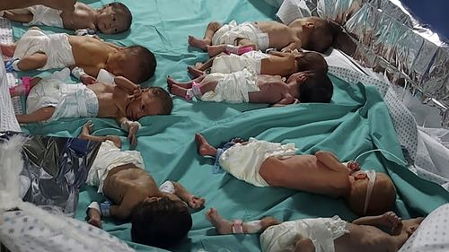 Prematurely born Palestinian babies in Shifa Hospital in Gaza