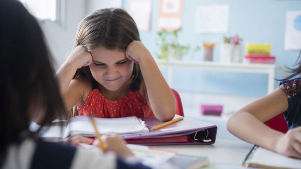 Child doing a test