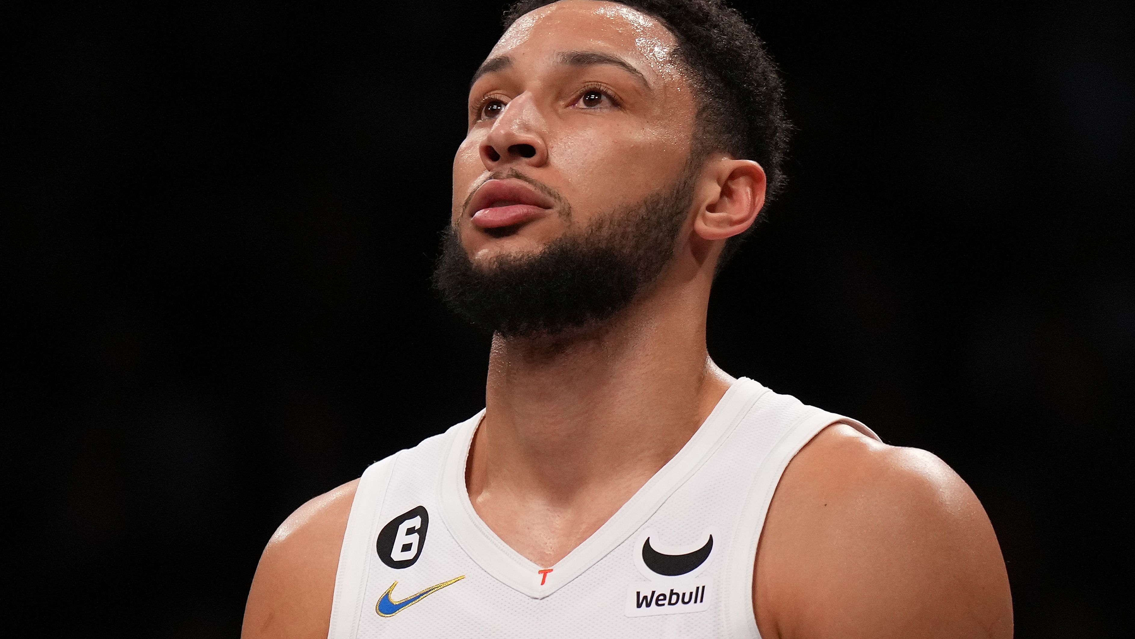 NEW YORK, NEW YORK - JANUARY 26: Ben Simmons #10 of the Brooklyn Nets in action against the Detroit Pistons at Barclays Center on January 26, 2023 in New York City. NOTE TO USER: User expressly acknowledges and agrees that, by downloading and or using this Photograph, user is consenting to the terms and conditions of the Getty Images License Agreement. Detroit Pistons defeated the Brooklyn Nets 130-122. (Photo by Mike Stobe/Getty Images)