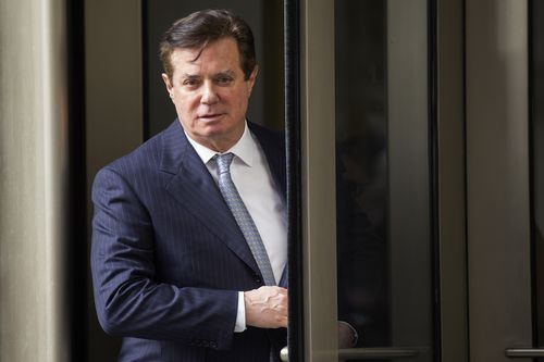 Former Trump campaign chairman Paul Manafort departs the federal court house after a status hearing in Washington, DC, USA, earlier this year. Picture: AAP