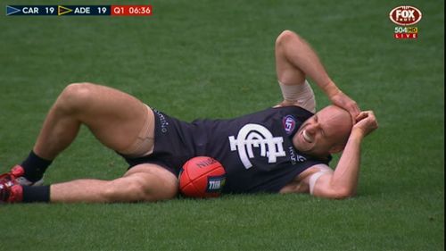Judd looked in obvious distress after hitting the ground. (9NEWS)