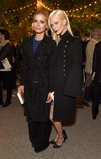 Laura Bailey and Poppy Delevingne at Burberry, autumn/winter '16, London Fashion Week