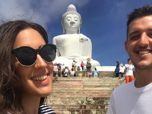 Siblings Christina and Alexander Schiano were on holiday in Thailand when the incident took place. (Supplied)