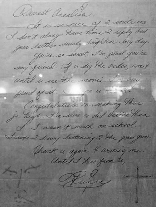 The letter was originally on display at the Hard Rock Cafe in Minneapolis. (Letters of Note)