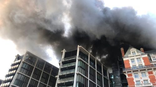 At least 100 firefighters have been called to the fire at a hotel in London.