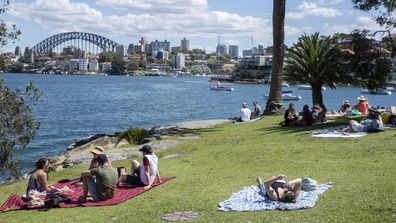 Picnics at Cremorne Point, Sydney.