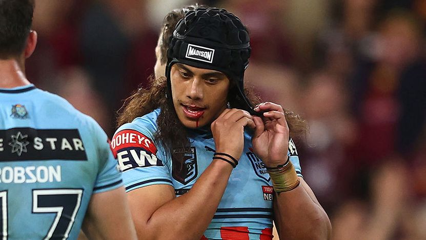 NSW Blues halfback Jarome Luai pictured during Game 2 of the 2023 State of Origin series