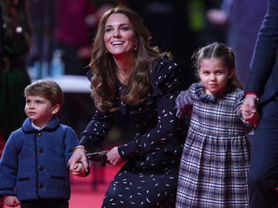 Kate, Louis and Charlotte attend a special pantomime performance at London's Palladium Theatre, hosted by The National Lottery.