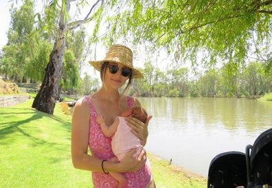 Melanie Nolan with eldest daughter Willow, who was born when Melanie was just 21.