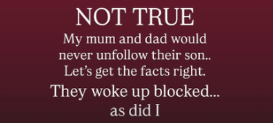 Cruz Beckham defended his parents David and Victoria, claiming Brooklyn Beckham blocked them 