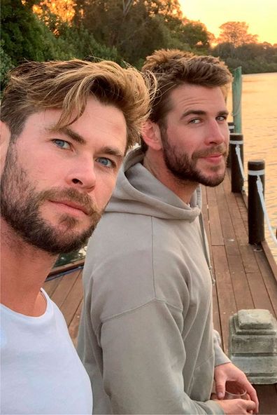 Chris Hemsworth, Liam Hemsworth, selfie, Instagram