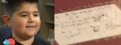 8-year-old boy put book in library.