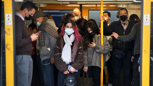 Masks are mandatory on trains in New South Wales.