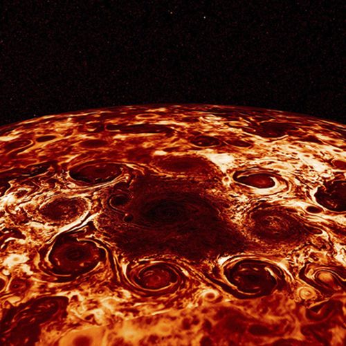 Scientists constructed the video earlier this year from data collected by the Juno mission's Jovian InfraRed Auroral Mapper.