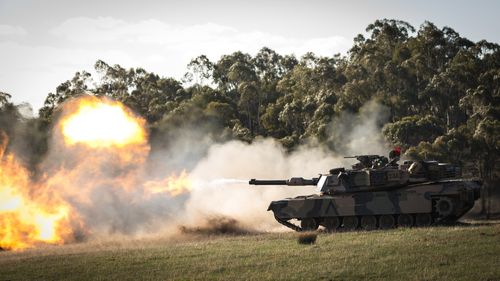 Australian army showing off their firepower at Puckapunyal.