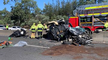 Man fighting for life after four-car crash on M4