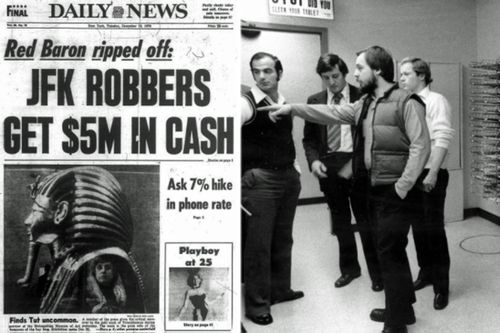 FBI agents in the raided vault after the 1978 heist that made sensational headlines. 