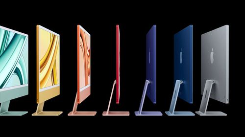 Apple's new iMacs come in seven colours.