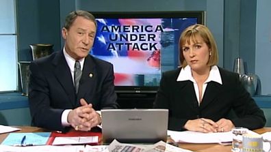 Steve Liebmann and Ally Moore during Today coverage of the 9/11 attacks.
