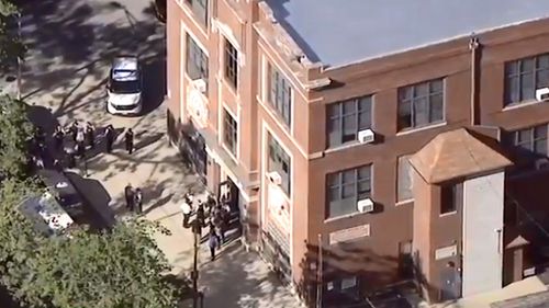 View outside school where three students were shot. (ABC News)