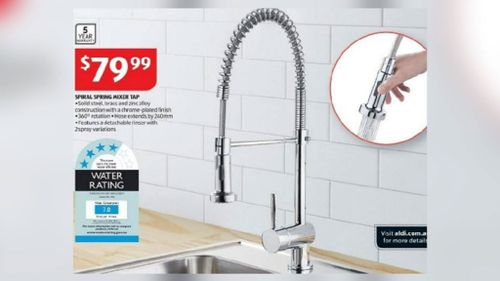 Kitchen tap sold by Aldi may pose lead risk for thousands of Aussies
