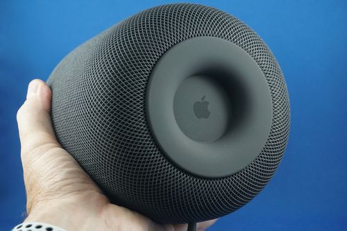 The Apple HomePod is a speaker with a smart assistant built in.